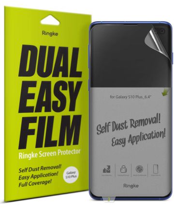 Ringke Dual Easy Samsung Galaxy S10 Plus Screen Protector (2-Pack) Screen Protectors