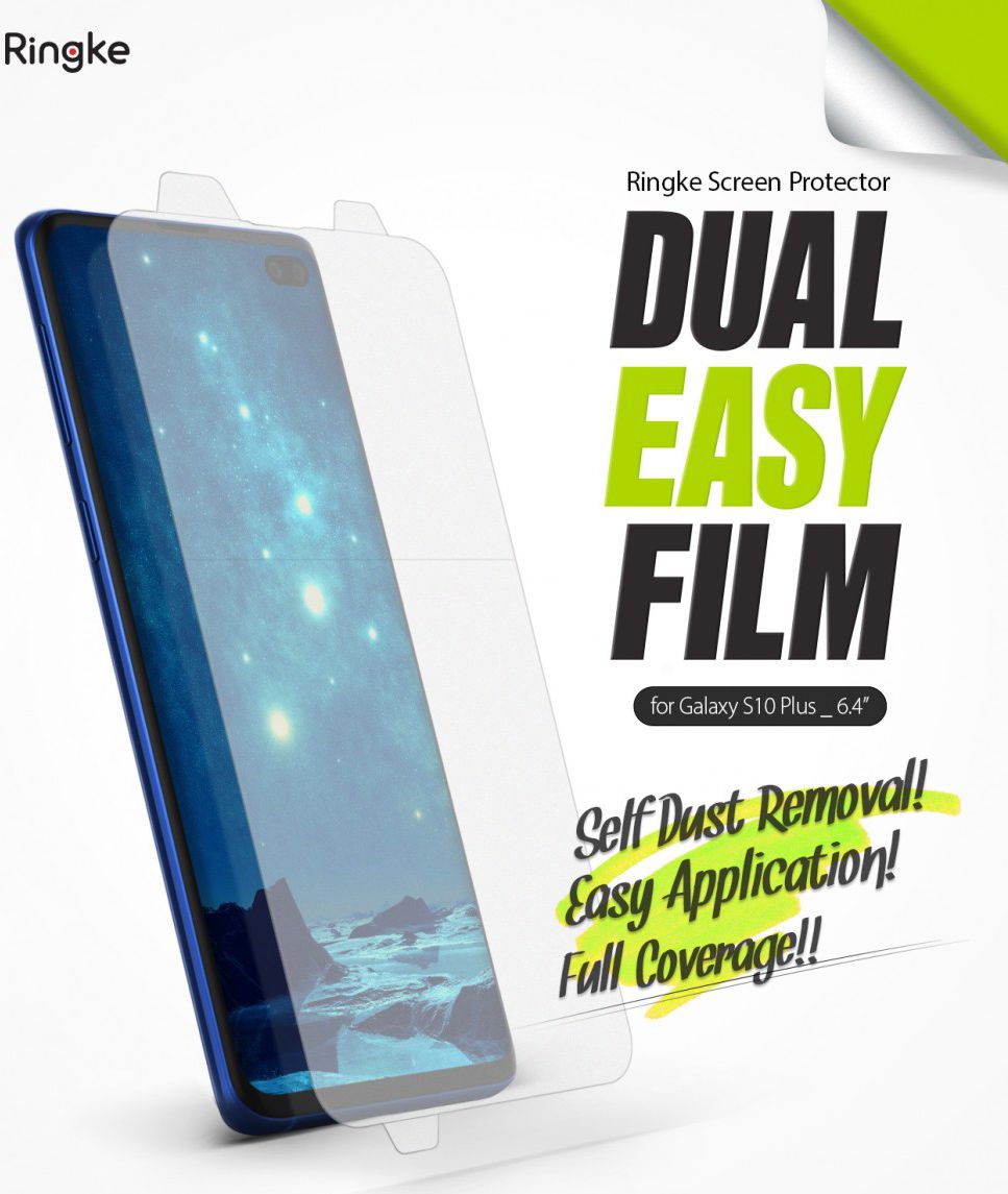 Ringke Dual Easy Samsung Galaxy S10 Plus Screen Protector (2-Pack) afbeelding 4