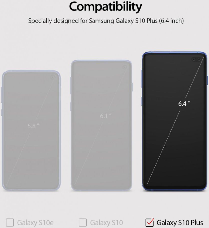Ringke Dual Easy Samsung Galaxy S10 Plus Screen Protector (2-Pack) afbeelding 14