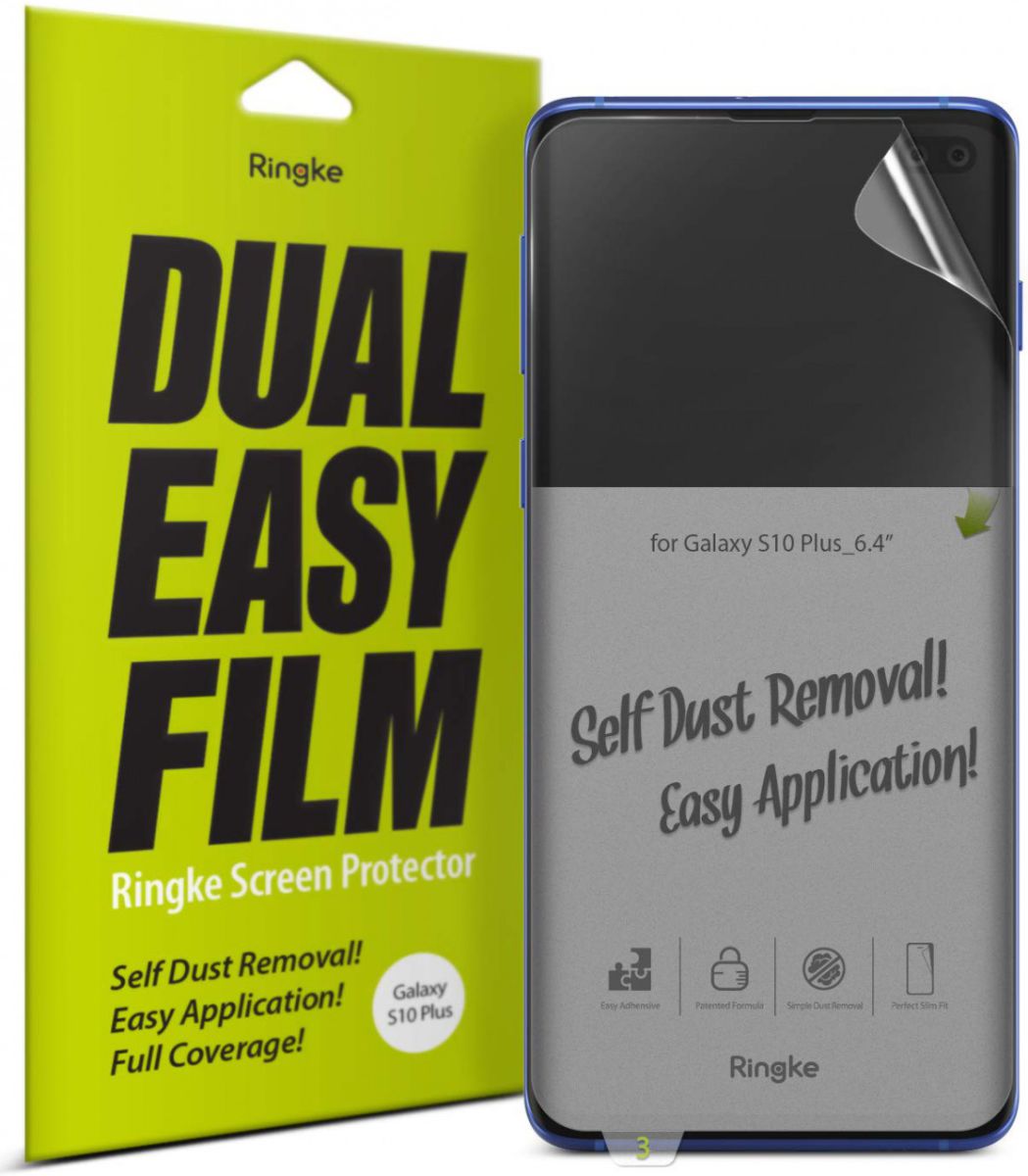 Ringke Dual Easy Samsung Galaxy S10 Plus Screen Protector (2-Pack) afbeelding 1