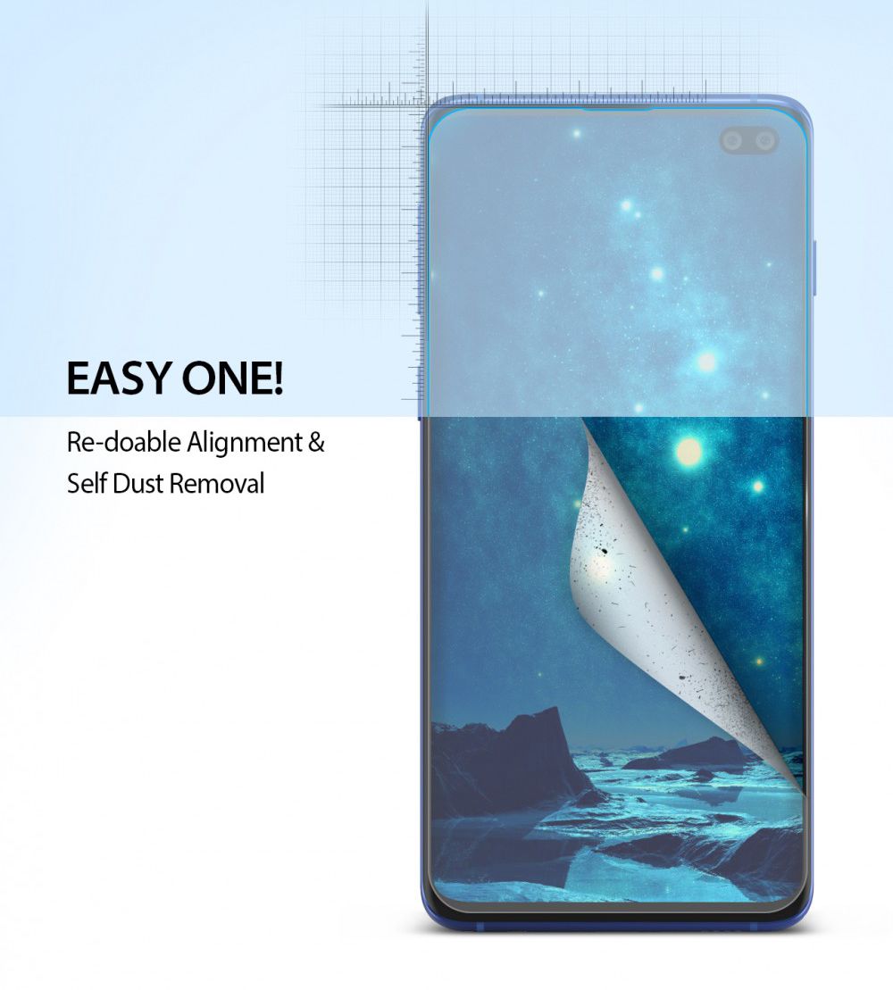 Ringke Dual Easy Samsung Galaxy S10 Plus Screen Protector (2-Pack) afbeelding 5