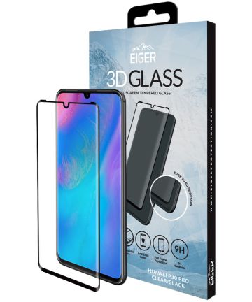 Eiger Tempered Glass Screen Protector Huawei P30 Pro Zwart Screen Protectors