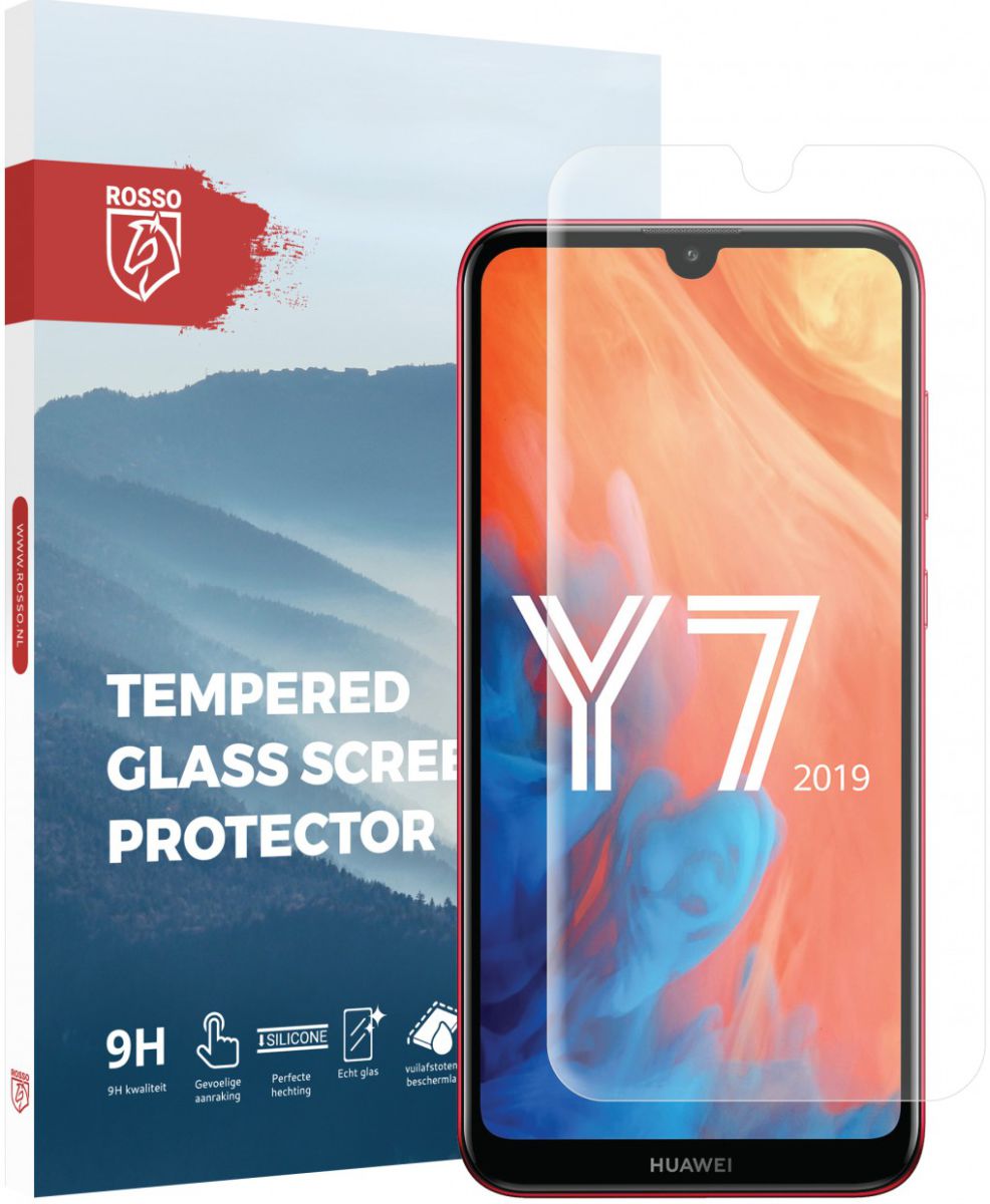 Rosso Huawei Y7 (2019) 9H Tempered Glass Screen Protector afbeelding 1
