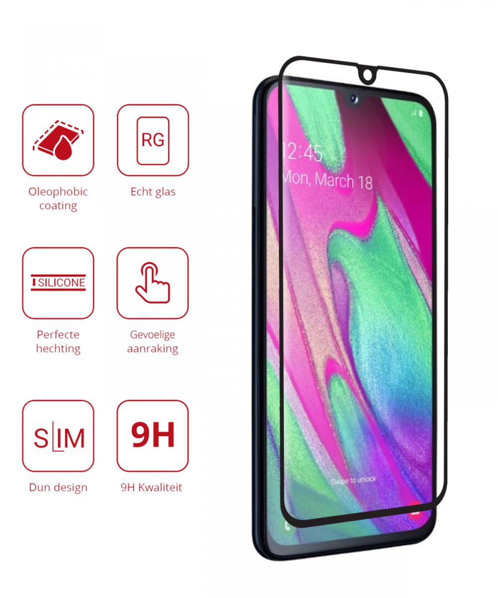 Rosso Samsung Galaxy A40 9H Tempered Glass Screen Protector afbeelding 2
