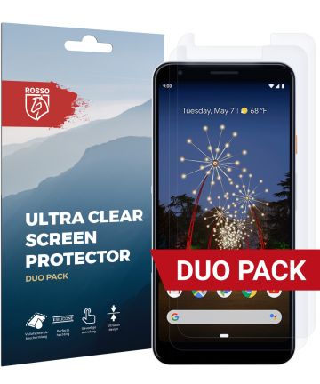 Rosso Google Pixel 3A Ultra Clear Screen Protector Duo Pack Screen Protectors
