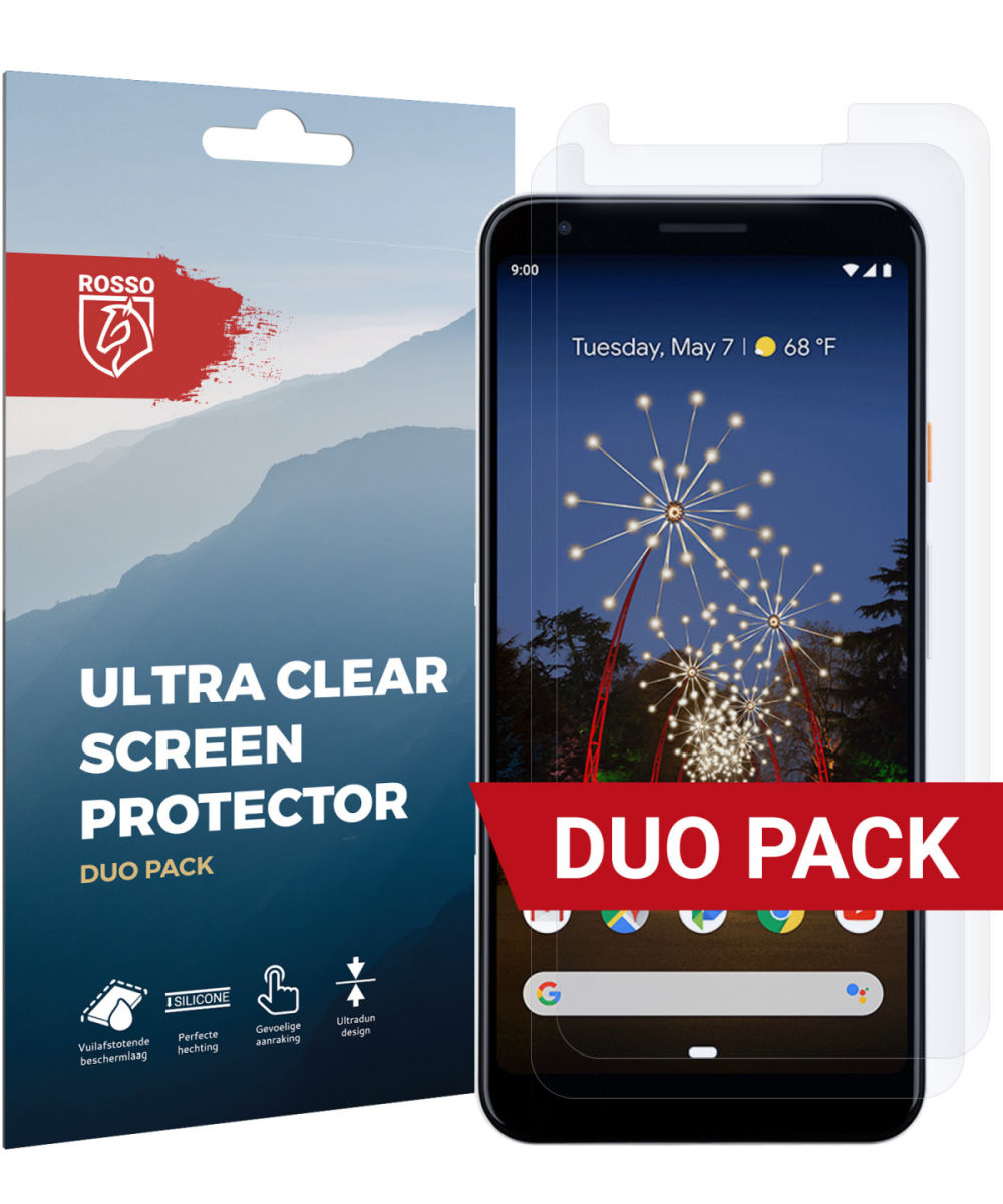 Rosso Google Pixel 3A Ultra Clear Screen Protector Duo Pack afbeelding 1