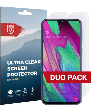 Rosso Samsung Galaxy A40 Ultra Clear Screen Protector Duo Pack Screen Protectors