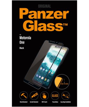 Panzerglass Motorola One Case Friendly Screenprotector Zwart Screen Protectors