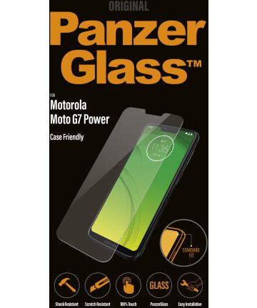 Panzerglass Motorola Moto G7 Power Case Friendly Screenprotector Zwart Screen Protectors