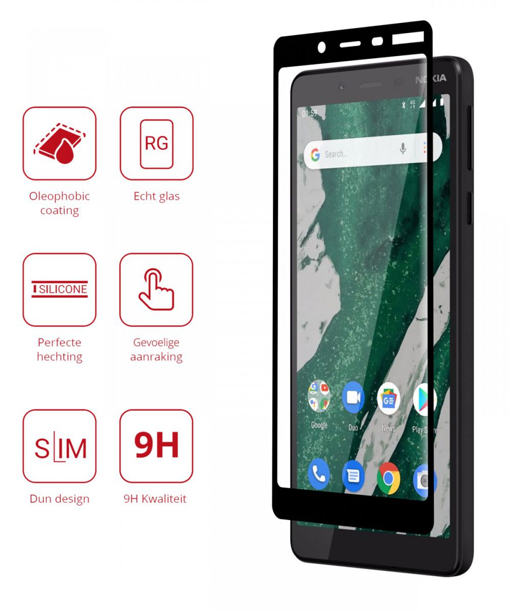 Rosso Nokia 1 Plus 9H Tempered Glass Screen Protector afbeelding 2