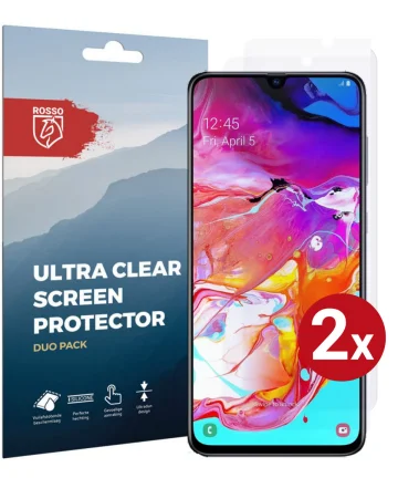 Rosso Samsung Galaxy A70 Ultra Clear Screen Protector Duo Pack Screen Protectors