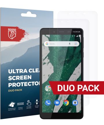 Rosso Nokia 1 Plus Ultra Clear Screen Protector Duo Pack Screen Protectors