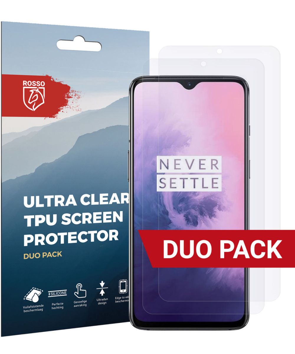 Rosso OnePlus 7 Ultra Clear Screen Protector Duo Pack afbeelding 1