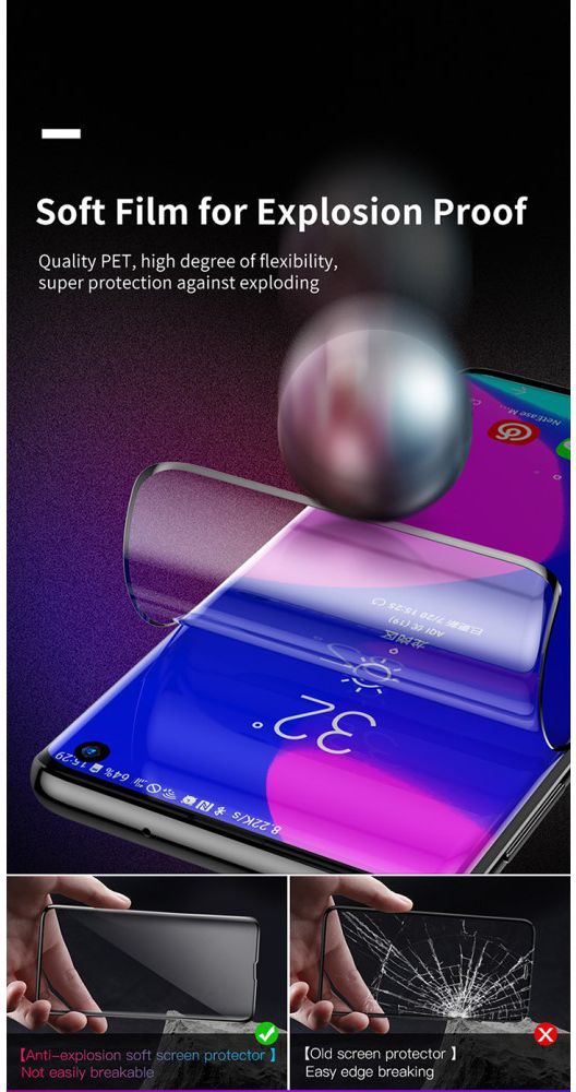Baseus Curved Screen Protector Samsung Galaxy S10 2-Pack afbeelding 12