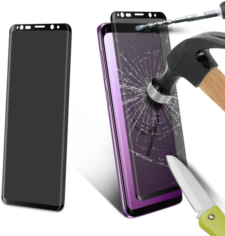 Samsung Galaxy S9 Curved Privacy Tempered Glass Screen Protector Zwart afbeelding 2