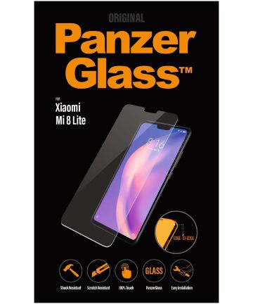 PanzerGlass Xiaomi Mi 8 Lite Edge To Edge Screenprotector Zwart Screen Protectors