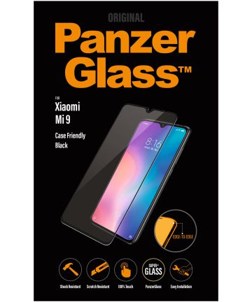 PanzerGlass Xiaomi Mi 9 Case Friendly Screenprotector Zwart Screen Protectors