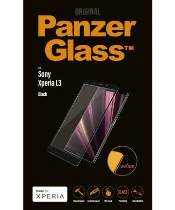 PanzerGlass Sony Xperia L3 Case Friendly Screenprotector Zwart Screen Protectors