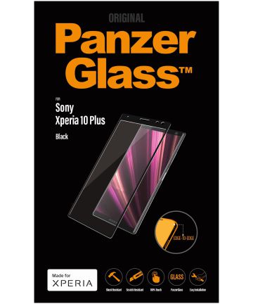 PanzerGlass Sony Xperia 10 Plus Case Friendly Screenprotector Zwart Screen Protectors