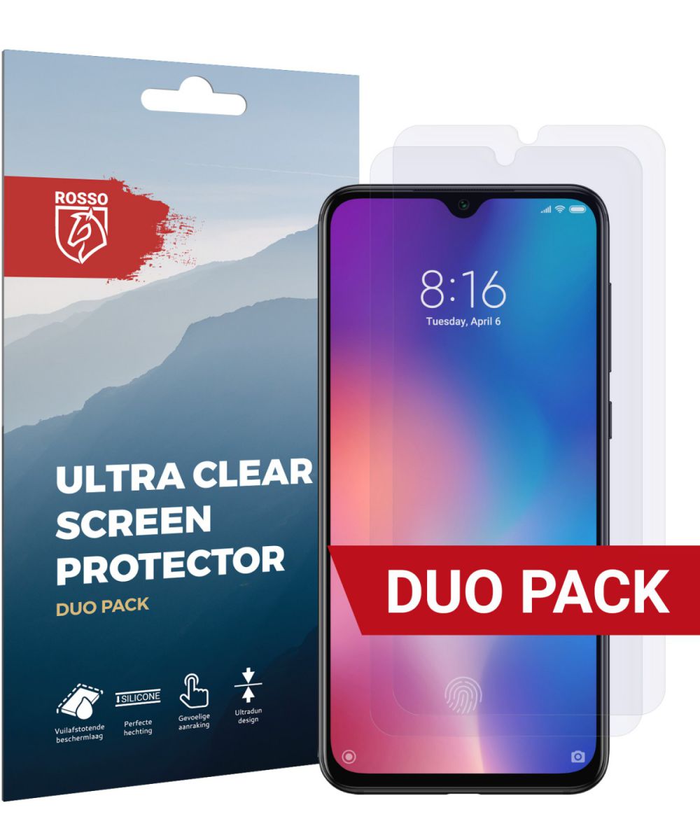 Rosso Xiaomi Mi 9 Ultra Clear Screen Protector Duo Pack afbeelding 1