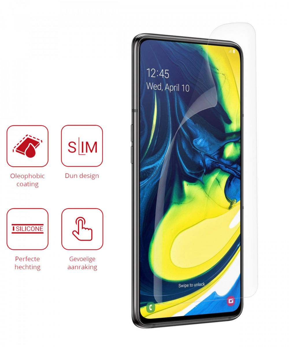 Rosso Samsung Galaxy A80 Ultra Clear Screen Protector Duo Pack afbeelding 2