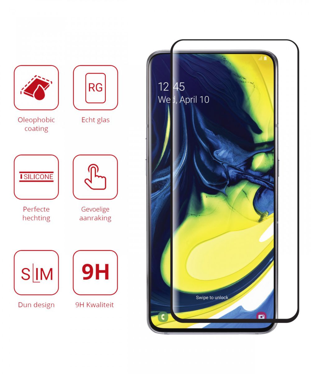 Rosso Samsung Galaxy A80 9H Tempered Glass Screen Protector afbeelding 2