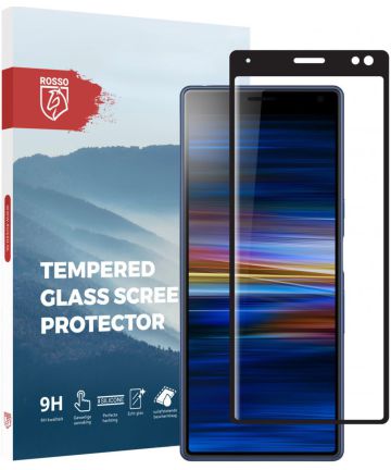 Rosso Sony Xperia 10 9H Tempered Glass Screen Protector Zwart Screen Protectors
