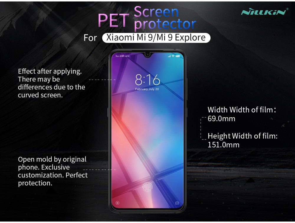 Nillin Scratch-Resistant Screen Protector Xiaomi Mi 9 afbeelding 10