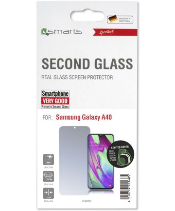 4smarts Second Glass Limited Cover Tempered Glass Samsung Galaxy A40 Screen Protectors