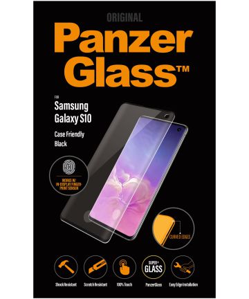 PanzerGlass Samsung Galaxy S10 Fingerprint Screenprotector Zwart Screen Protectors