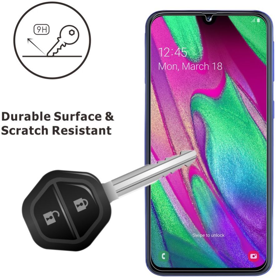 Samsung Galaxy A40 9H Tempered Glass Screen Protector (2-Pack) afbeelding 3
