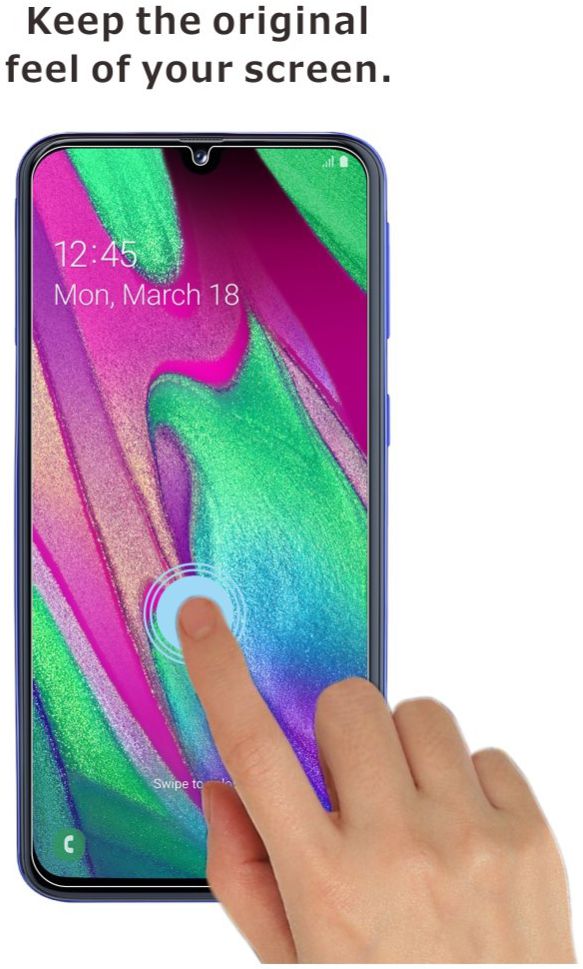 Samsung Galaxy A40 9H Tempered Glass Screen Protector (2-Pack) afbeelding 4