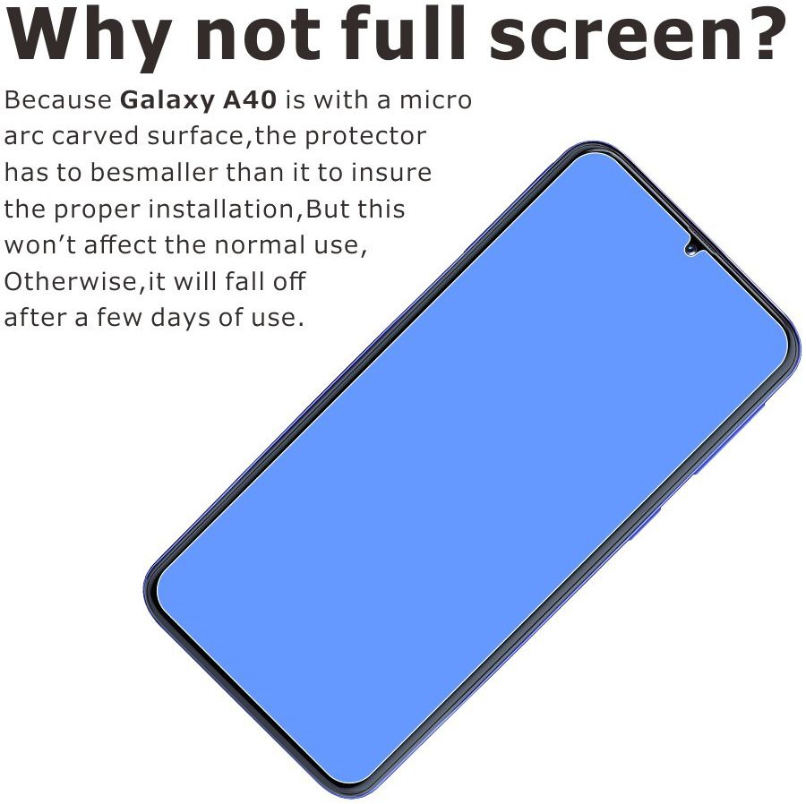 Samsung Galaxy A40 9H Tempered Glass Screen Protector (2-Pack) afbeelding 6