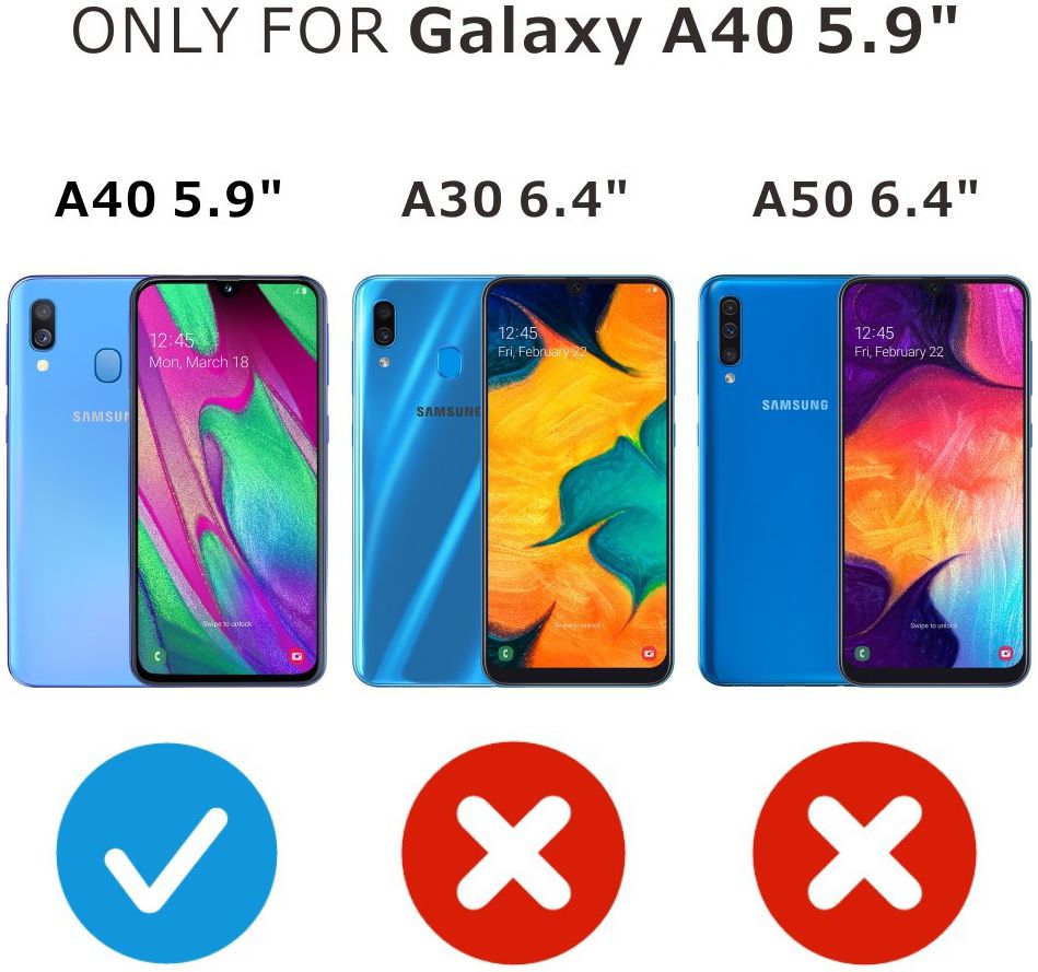 Samsung Galaxy A40 9H Tempered Glass Screen Protector (2-Pack) afbeelding 7