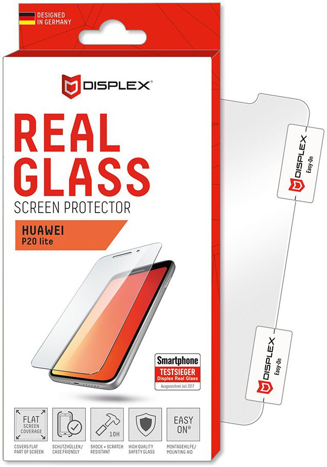 Displex 2D Real Glass Huawei P20 Lite Screen Protector afbeelding 1