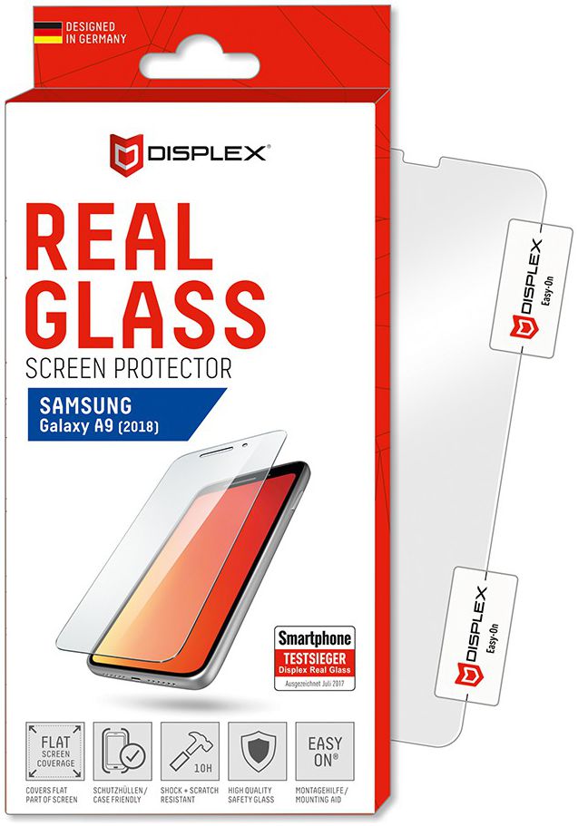 Displex 2D Real Glass Samsung Galaxy A9 (2018) Screen Protector afbeelding 1