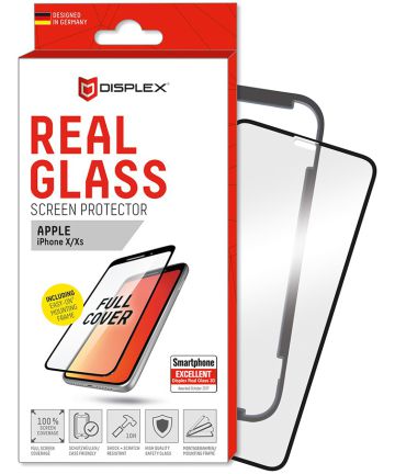 Displex 3D Real Glass + Frame Apple iPhone XS/X Screen Protector Zwart Screen Protectors