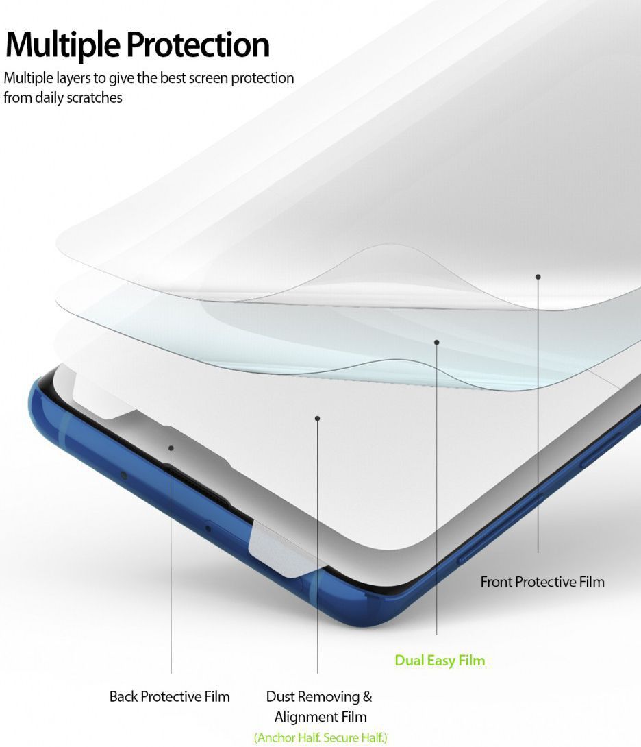 Ringke Dual Easy OnePlus 7 Pro Screen Protector (2-Pack) afbeelding 2