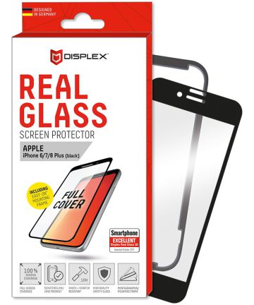 Displex 3D Glass + Frame Apple iPhone 8/7 Plus Screen Protector Zwart Screen Protectors