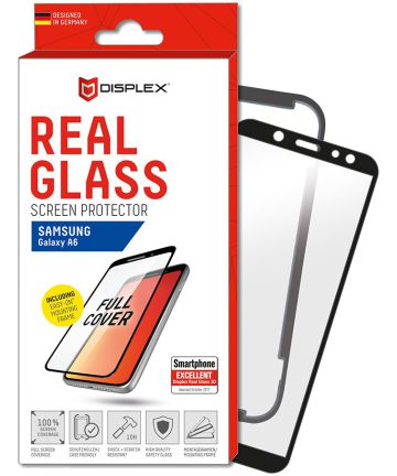 Displex 3D Real Glass + Frame Samsung Galaxy A6 Screen Protector Zwart Screen Protectors