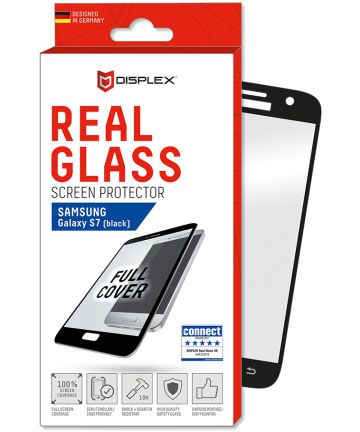 Displex 3D Real Glass Samsung Galaxy S7 Screen Protector Zwart Screen Protectors
