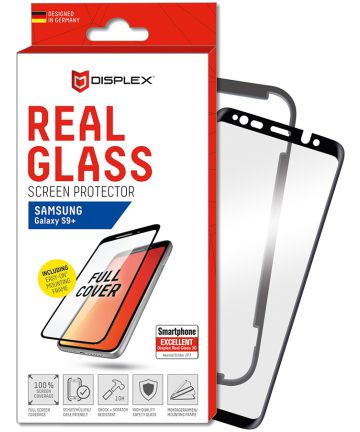 Displex 3D Glass + Frame Samsung Galaxy S9 Plus Screen Protector Zwart Screen Protectors