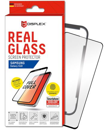 Displex 3D Glass + Frame Samsung Galaxy S10 Screen Protector Zwart Screen Protectors