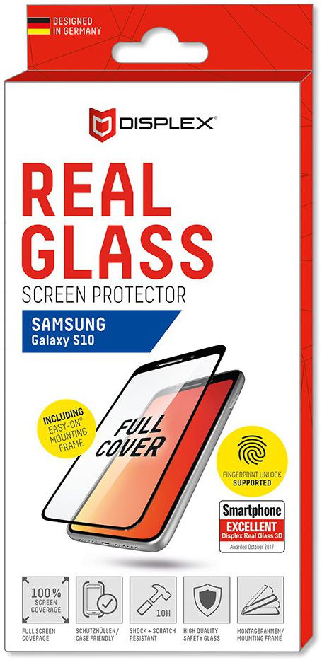 Displex 3D Glass + Frame Samsung Galaxy S10 Screen Protector Zwart afbeelding 3