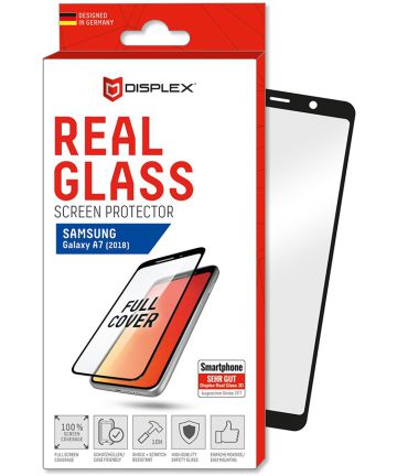 Displex 3D Real Glass Samsung Galaxy A7 (2018) Screen Protector Zwart Screen Protectors