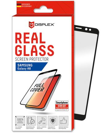 Displex 3D Real Glass Samsung Galaxy A8 (2018) Screen Protector Zwart Screen Protectors