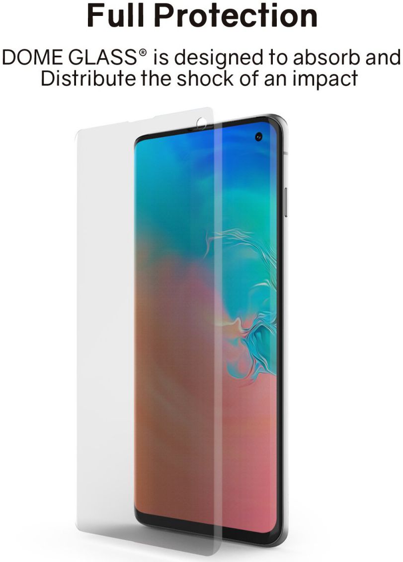Whitestone Dome Glass Samsung Galaxy S10 Screenprotector afbeelding 2