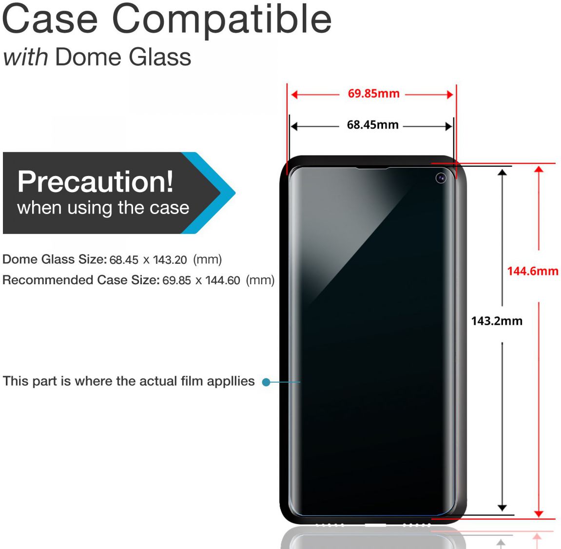 Whitestone Dome Glass Samsung Galaxy S10 Screenprotector afbeelding 5