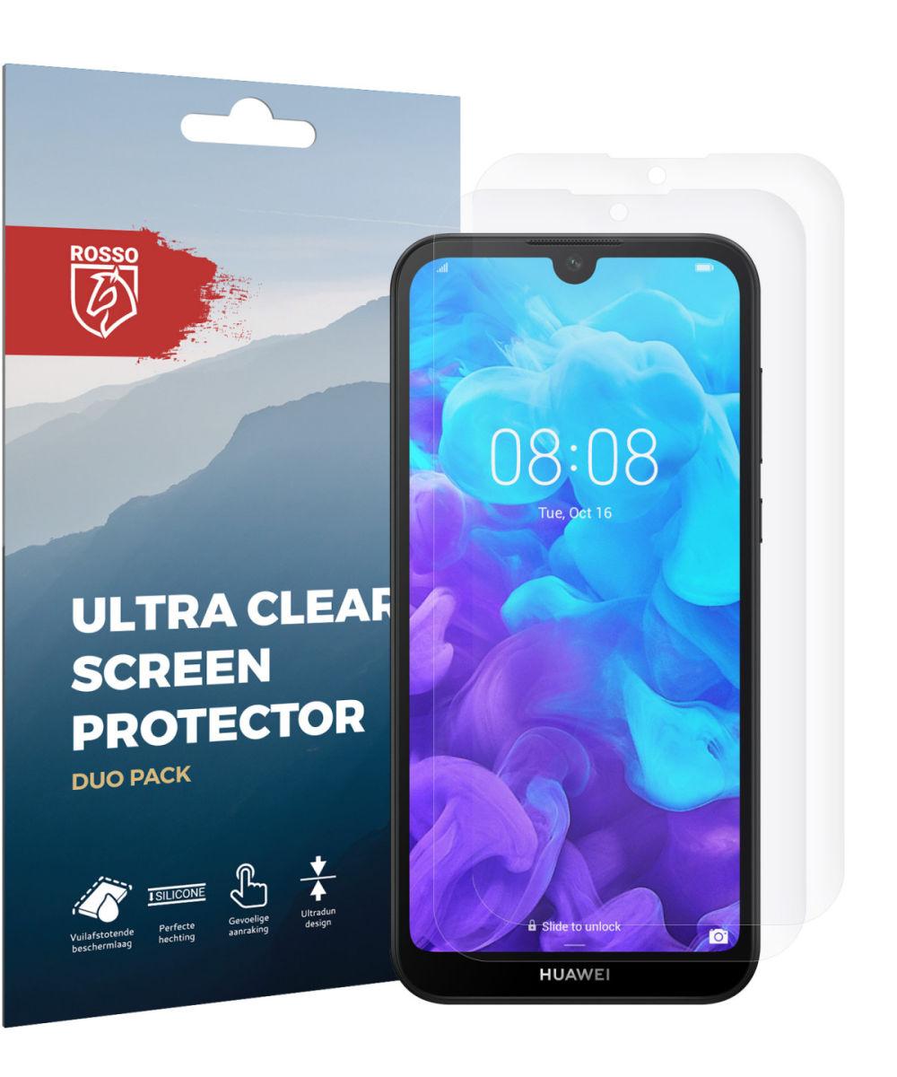 Rosso Huawei Y5 (2019) Ultra Clear Screen Protector Duo Pack afbeelding 9