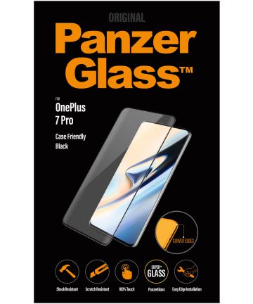 PanzerGlass OnePlus 7(T) Pro Case Friendly Screenprotector Zwart Screen Protectors